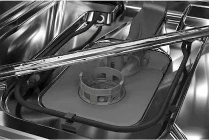 Casavibeo 24-inch top control dishwasher by KitchenAid, showing the front view with control panel and stainless steel finish.