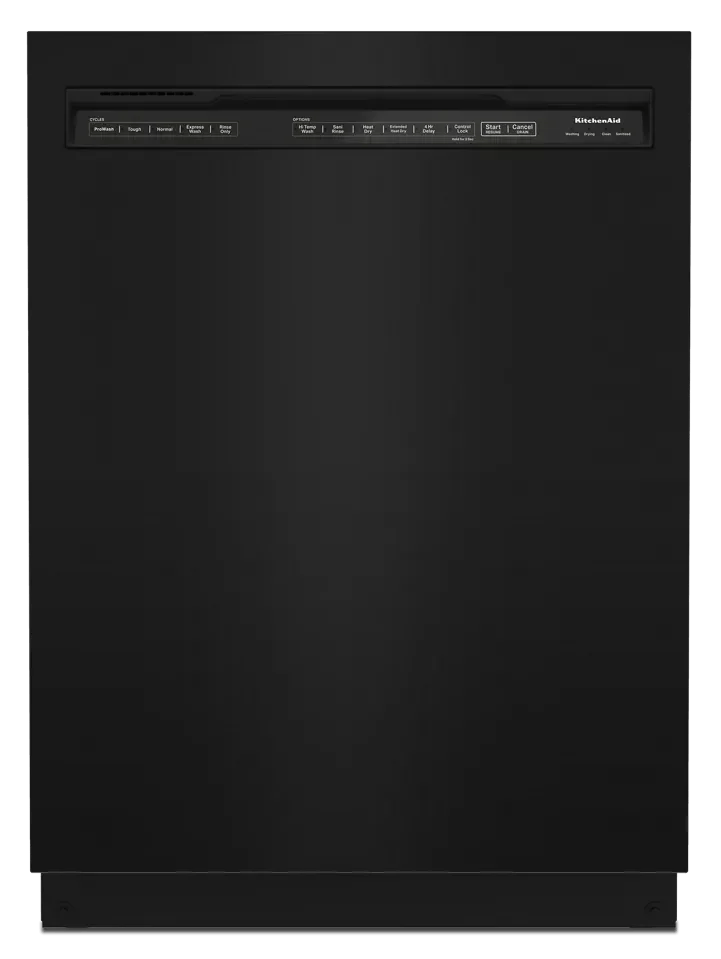 Casavibeo two-rack dishwasher with 30+ wash jets, quiet operation at 47 dBA, showcasing the appliance's modern design.