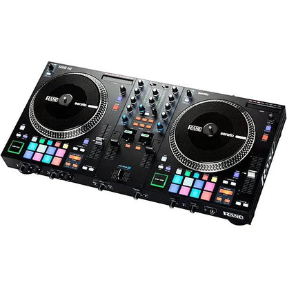 Casavibeo Rane ONE professional motorized DJ controller with dual turntables and digital interface, ready for professional DJ performances.