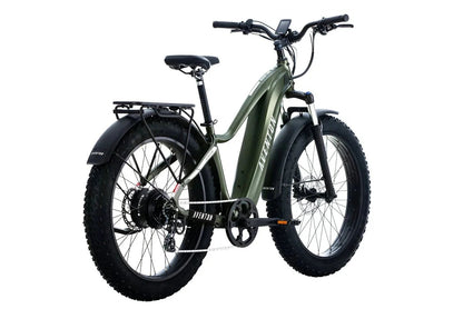 Casavibeo Aventon Aventure 2 electric bicycle with black frame and sleek design, displayed outdoors on a city street.