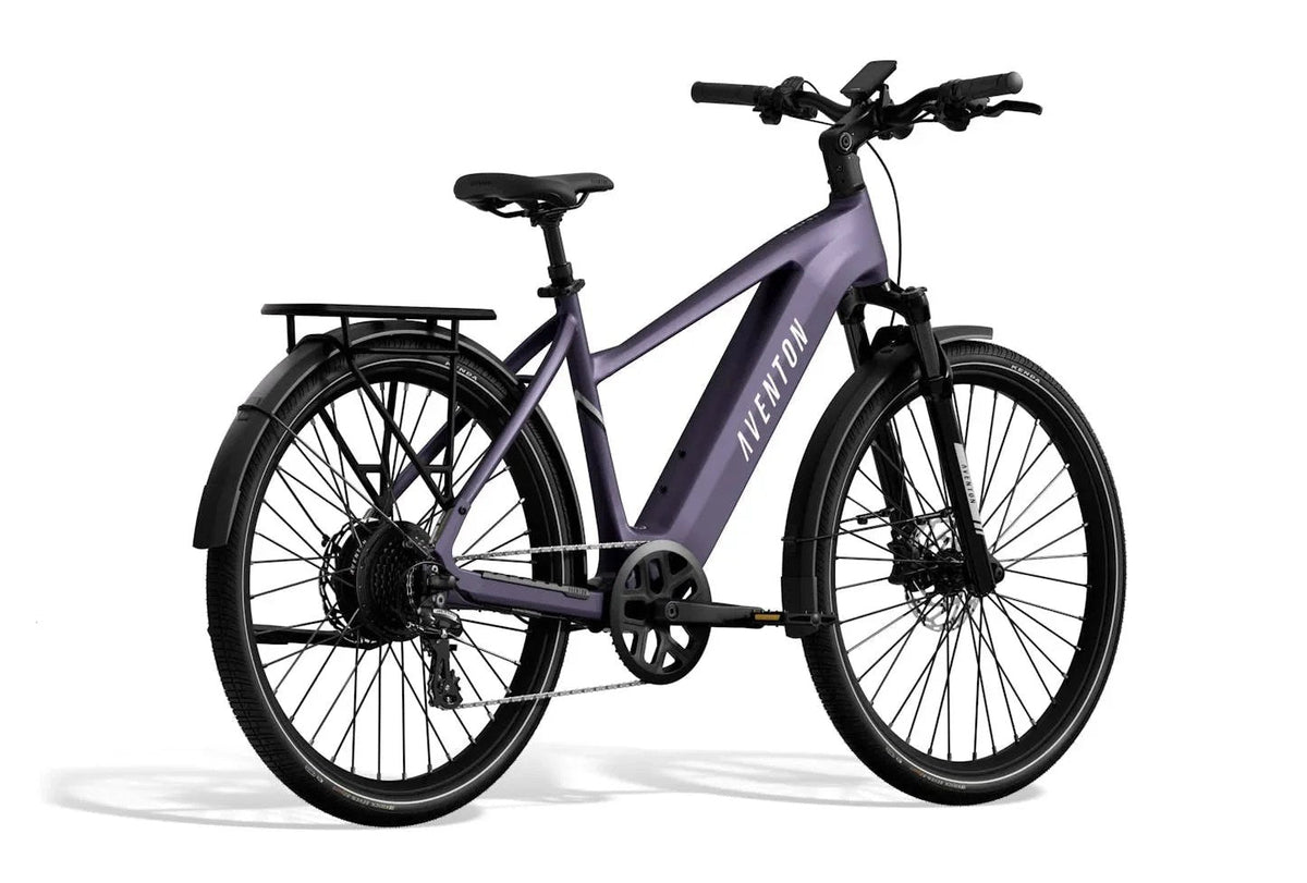 Casavibeo Aventon Level 3 commuter eBike with sleek frame and electric motor, ready for urban riding.