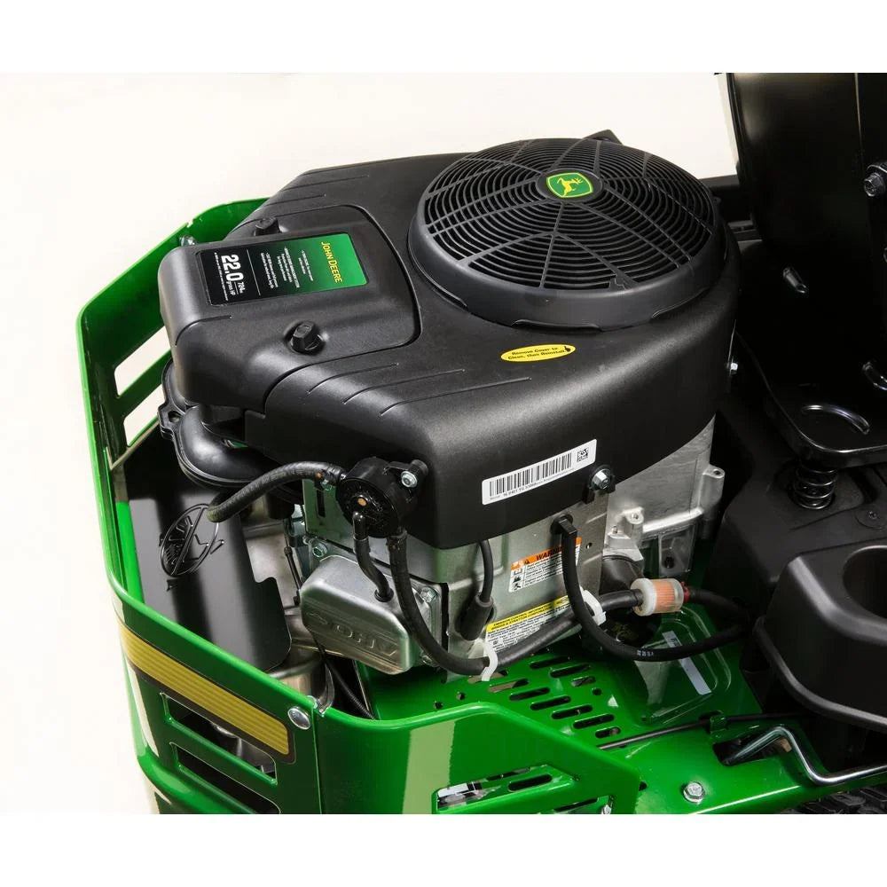 Casavibeo John Deere Z345M 42-inch zero-turn riding mower with 22 HP V-twin engine and dual hydrostatic drive system.