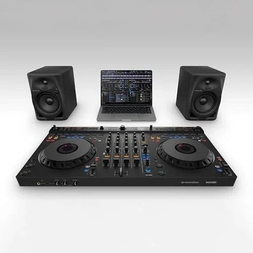 Casavibeo Pioneer DJ AlphaTheta DDJ-GRV6 4-channel performance DJ controller with jog wheels, buttons, and faders on black surface