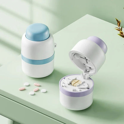 Belro pill cutter and splitter with sharp blades for precise splitting of pills in a compact health and beauty tool.