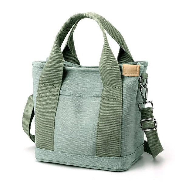 Lightweight Japanese-inspired canvas tote bag by Mivoza with inner pockets, perfect for reusable everyday carrying.