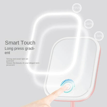 Belro portable makeup mirror with built-in lights, compact design perfect for beauty and makeup routines.