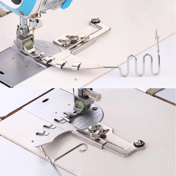 Mivoza Double Fold Binder Tape Folder for industrial sewing machines, 20-36mm, used for precise fabric binding and sewing guides.