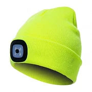 Belro LED Beanie Light showing the beanie with built-in LED flashlight for hands-free illumination.
