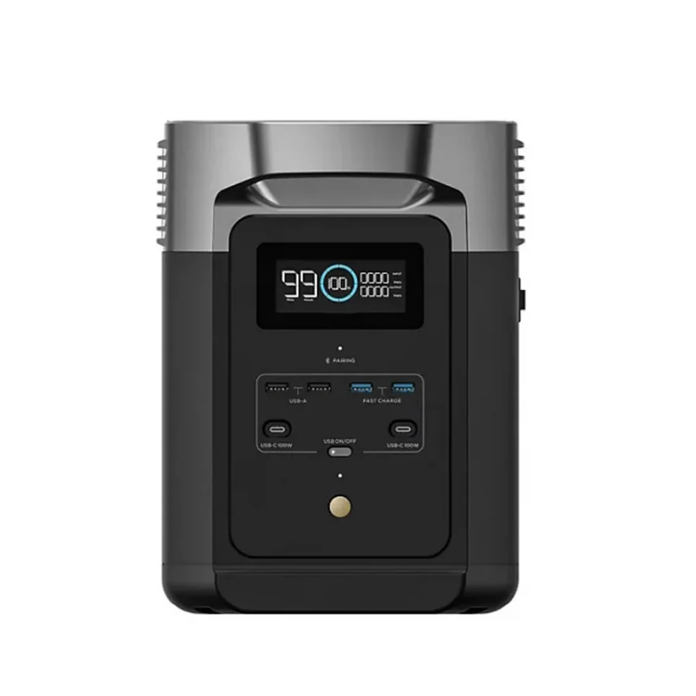Casavibeo EcoFlow DELTA 2 solar generator kit with two 110W foldable solar panels for outdoor camping and emergency backup.