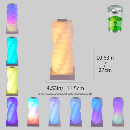 Belro RGB LED bedside lamp with touch control, battery-powered night light for modern bedroom lighting.