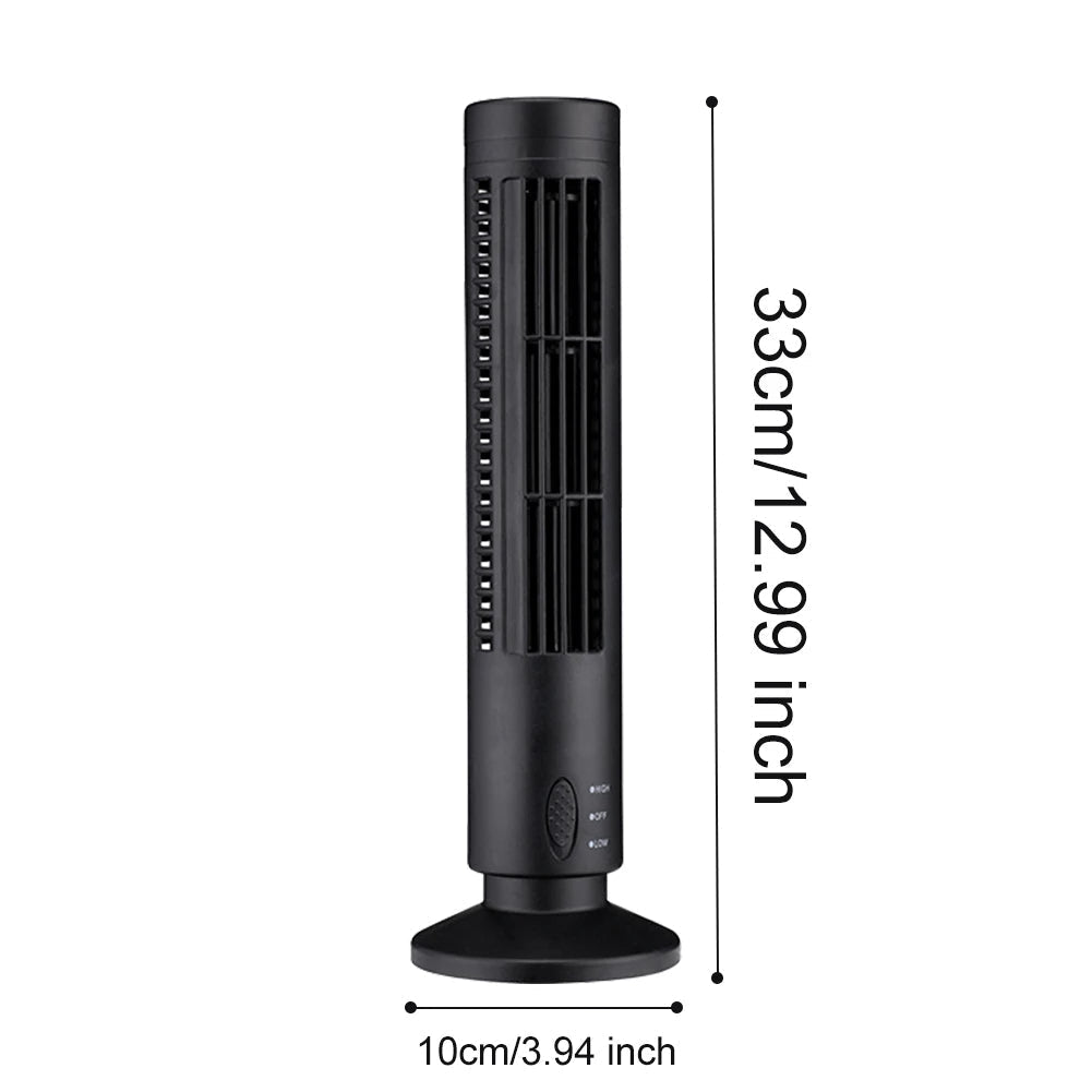 Belro mini desktop air conditioner with USB bladeless cooling, compact electronic fan for personal cooling on a desk.