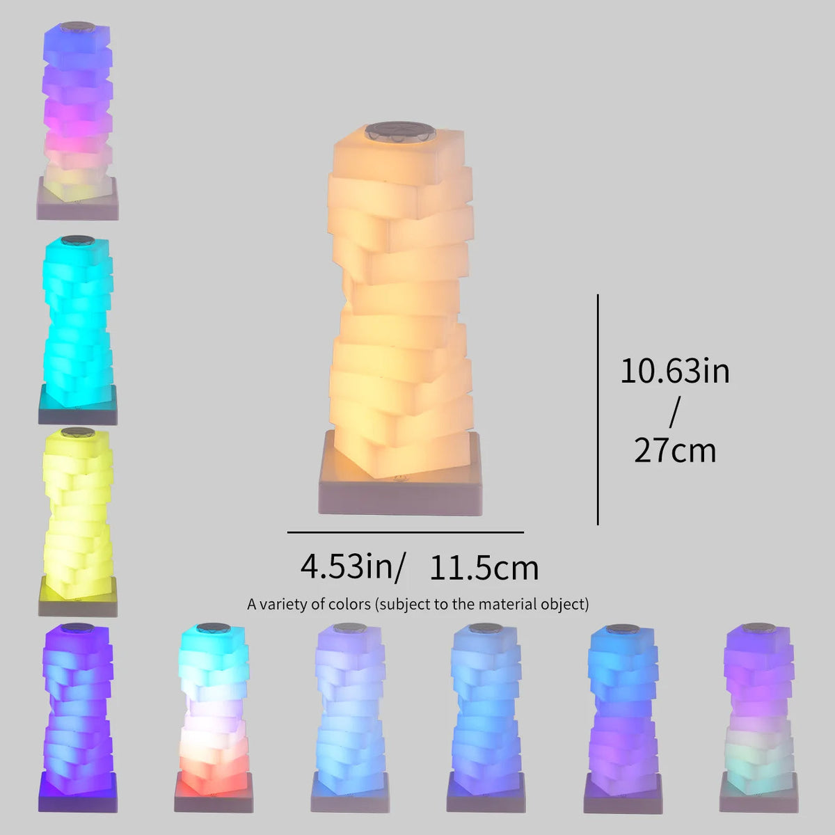 Belro RGB LED bedside lamp with touch control, wire version, providing colorful ambient lighting for bedrooms.