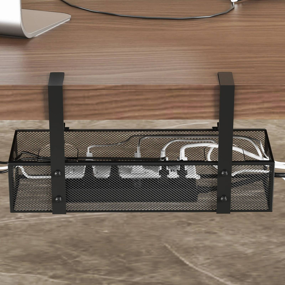 Belro cable management for desk, organizing electronic cords and cables with a sleek, functional design.