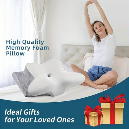Belro cervical pillow for neck pain relief, featuring ergonomic design for comfortable support during rest or sleep.
