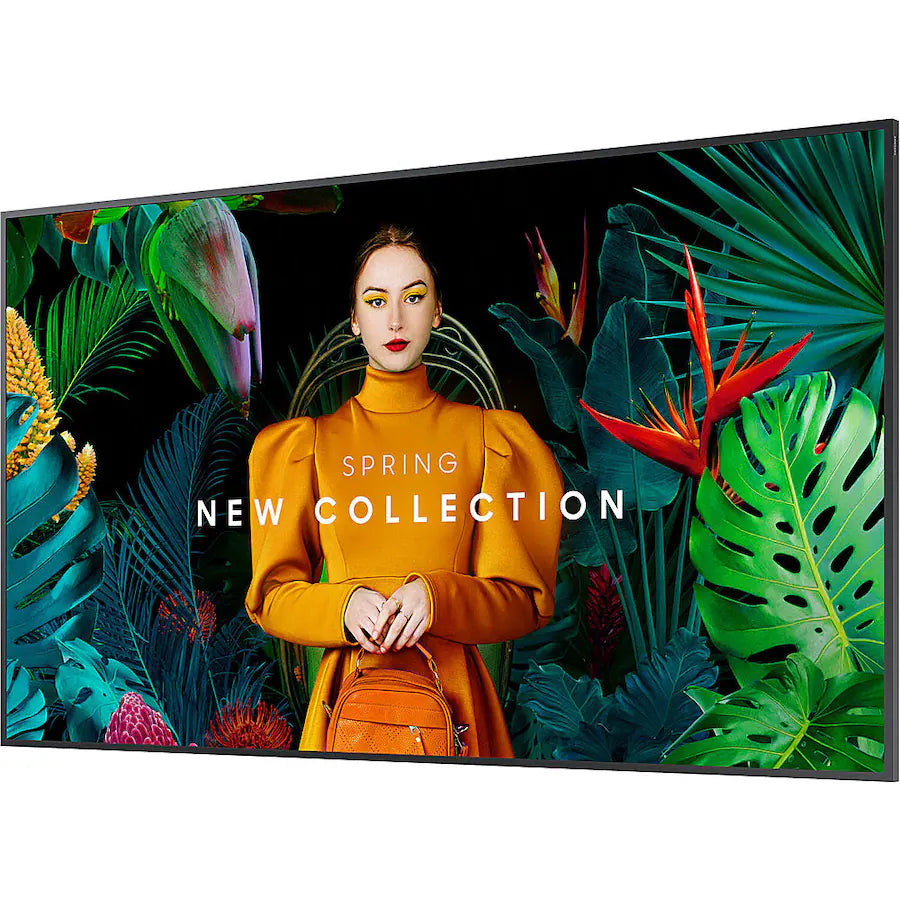 Samsung 50-inch 4K UHD commercial display with intelligent upscaling, branded by Casavibeo, showing a vibrant screen image.
