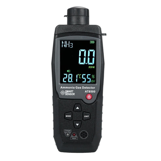 GETDECO ammonia gas detector with large LCD display, handheld digital meter for NH3 testing from 0-100PPM.