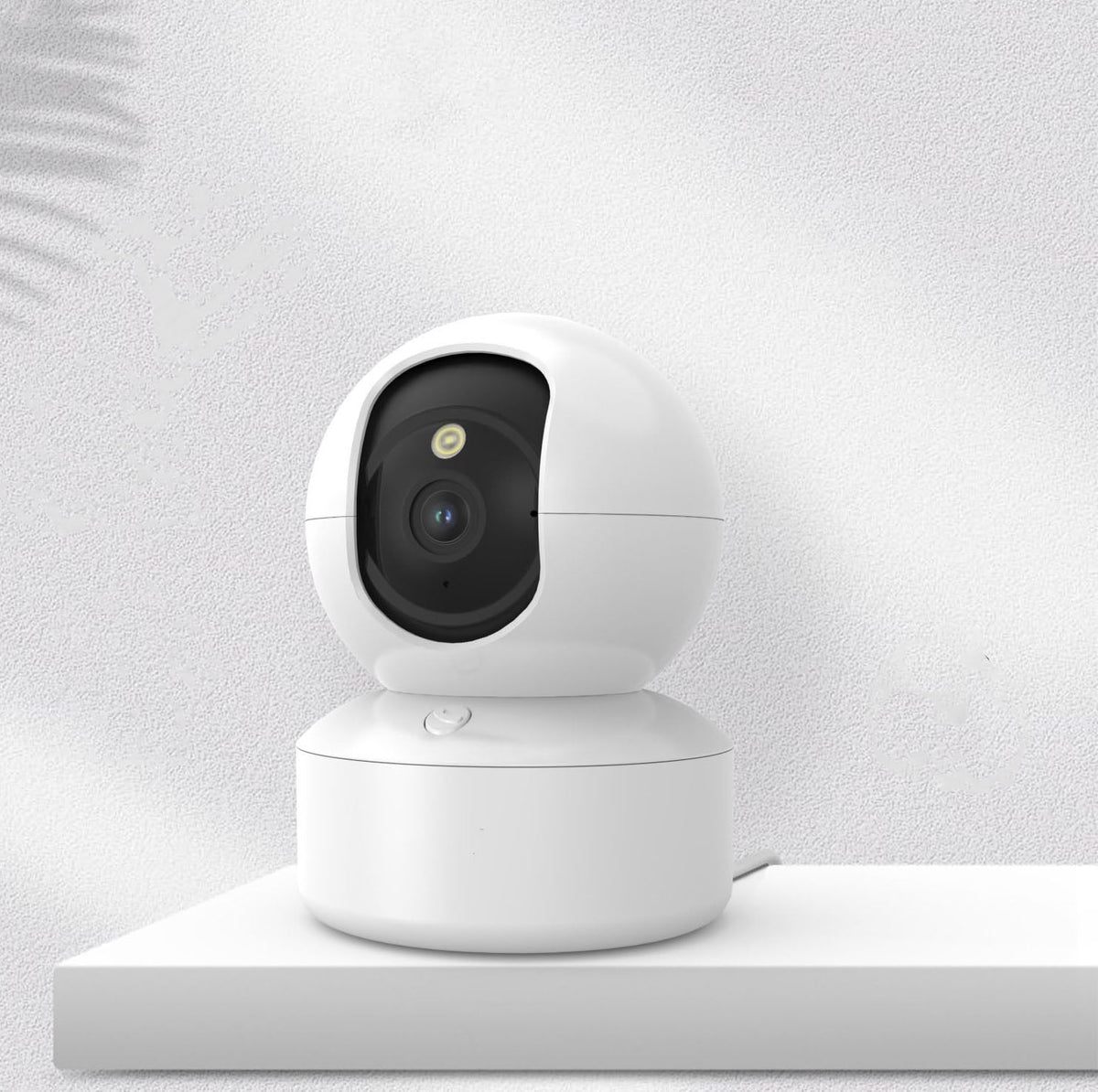 Belro indoor home security camera mounted on wall, showcasing compact design and lens for surveillance security indoors.