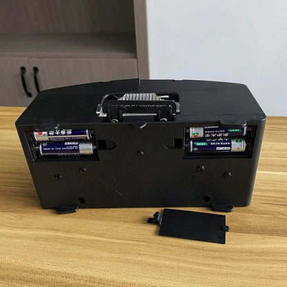 Belro automatic card shuffler for 2-6 decks, battery-free, smooth hands-free gameplay, ideal for automotive card shuffling.