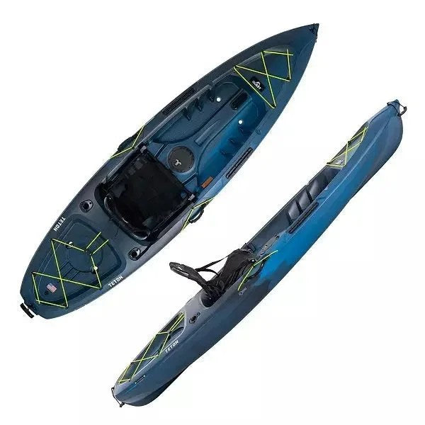 Casavibeo Quest Teton 100 kayak on water with paddle, showcasing lightweight design and vibrant color for outdoor water adventures.