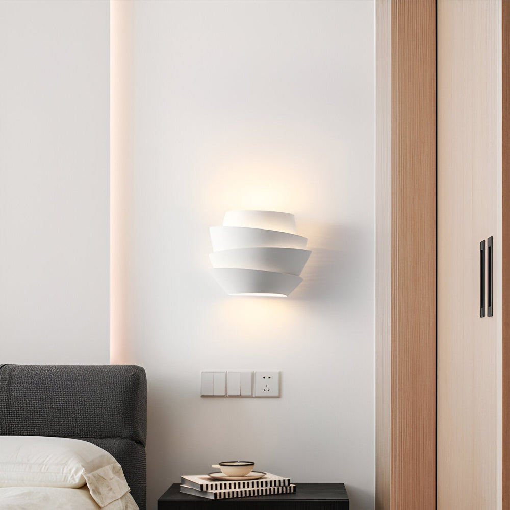 Modern Scandinavian wall lamp with double spotlight by Belro, outdoor home and garden lighting fixture, sleek and stylish design.