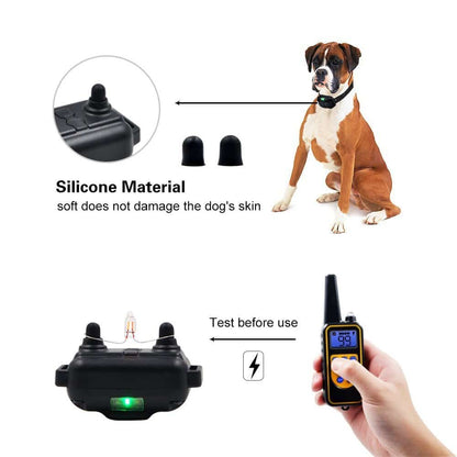 Belro electric dog training collar with 800M range, electronic device for remote dog behavior training, shown with control unit and strap