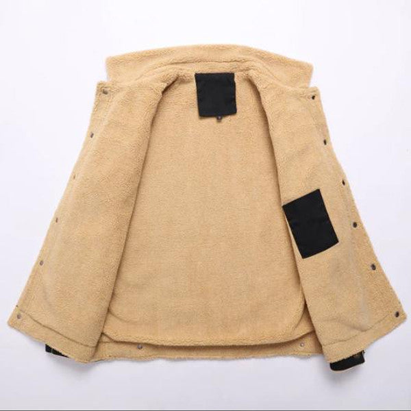 Belro Foldover Collar Aviator Jacket with bomber style, featuring a stylish collar and warm, durable fabric for cold weather.