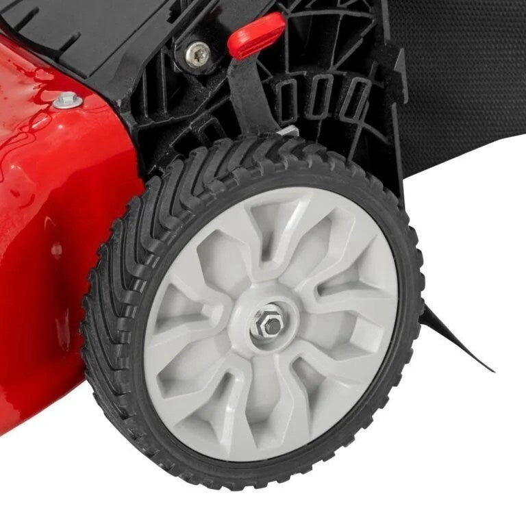 Casavibeo Troy-Bilt 21-inch 163cc 3-in-1 self-propelled gas mower with forward drive and adjustable cutting height.