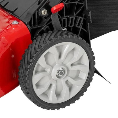 Casavibeo Troy-Bilt 21-inch 163cc 3-in-1 self-propelled gas mower with forward drive and adjustable cutting height.