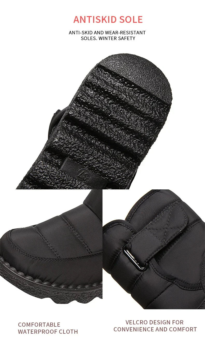Belro women's waterproof winter snow boots with non-slip soles and warm insulation, ideal for cold, snowy conditions.