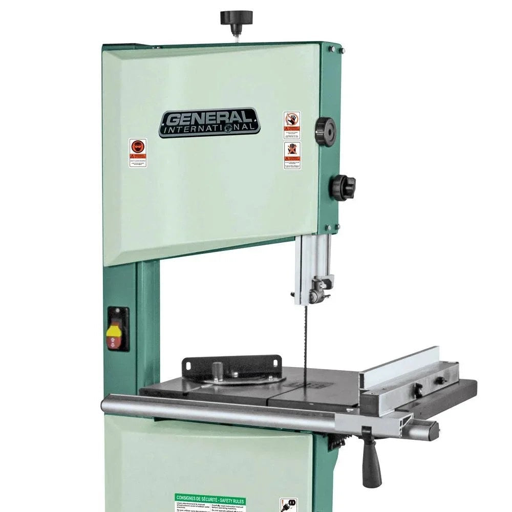 Casavibeo 14-inch 2-speed wood cutting band saw with 9.5 amp motor, showing the saw blade and sturdy frame.