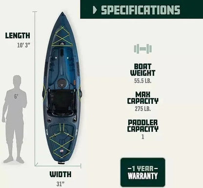 Casavibeo Quest Teton 100 kayak on water, showcasing its sleek design and durable construction for recreational paddling.