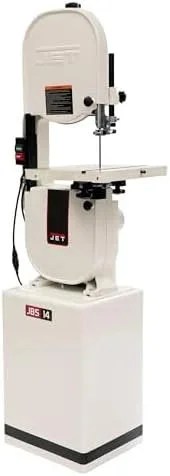 Casavibeo JET 14-inch woodworking bandsaw with 1 HP motor, 115/230V, showing the saw blade and sturdy metal frame
