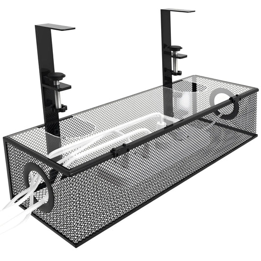Belro cable management system for desks, featuring organized wires and sleek design for electronics workspace organization.