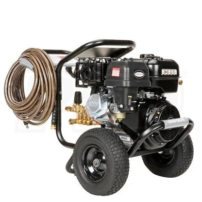 Casavibeo Simpson PowerShot pressure washer with 4400 PSI, 4.0 GPM, yellow and black design, angled spray wand and high-pressure nozzle