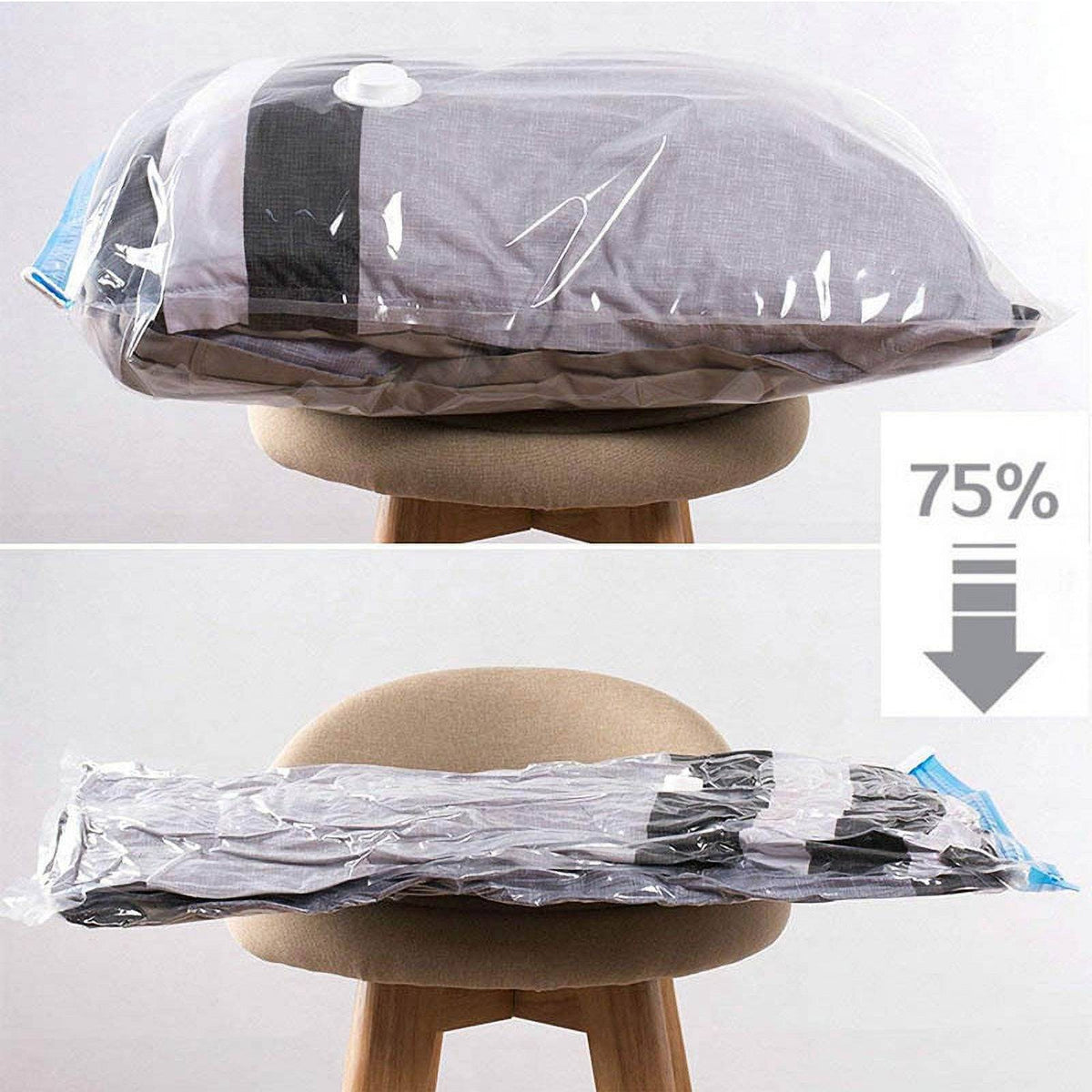Belro vacuum bag for clothes, storage bag for clothes and linens, airtight and space-saving luggage bag on white background