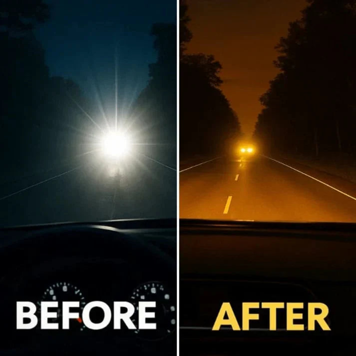 Mivoza night driving over-glasses with anti-glare yellow lenses, scratch-resistant, designed for improved night vision and comfort.