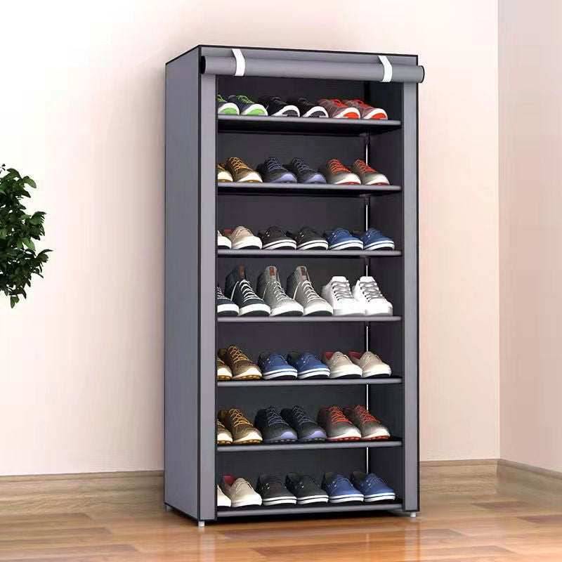 Mivoza fabric shoe rack with steel frame, 6 or 8 tiers, space-saving freestanding shoe storage for organized footwear.