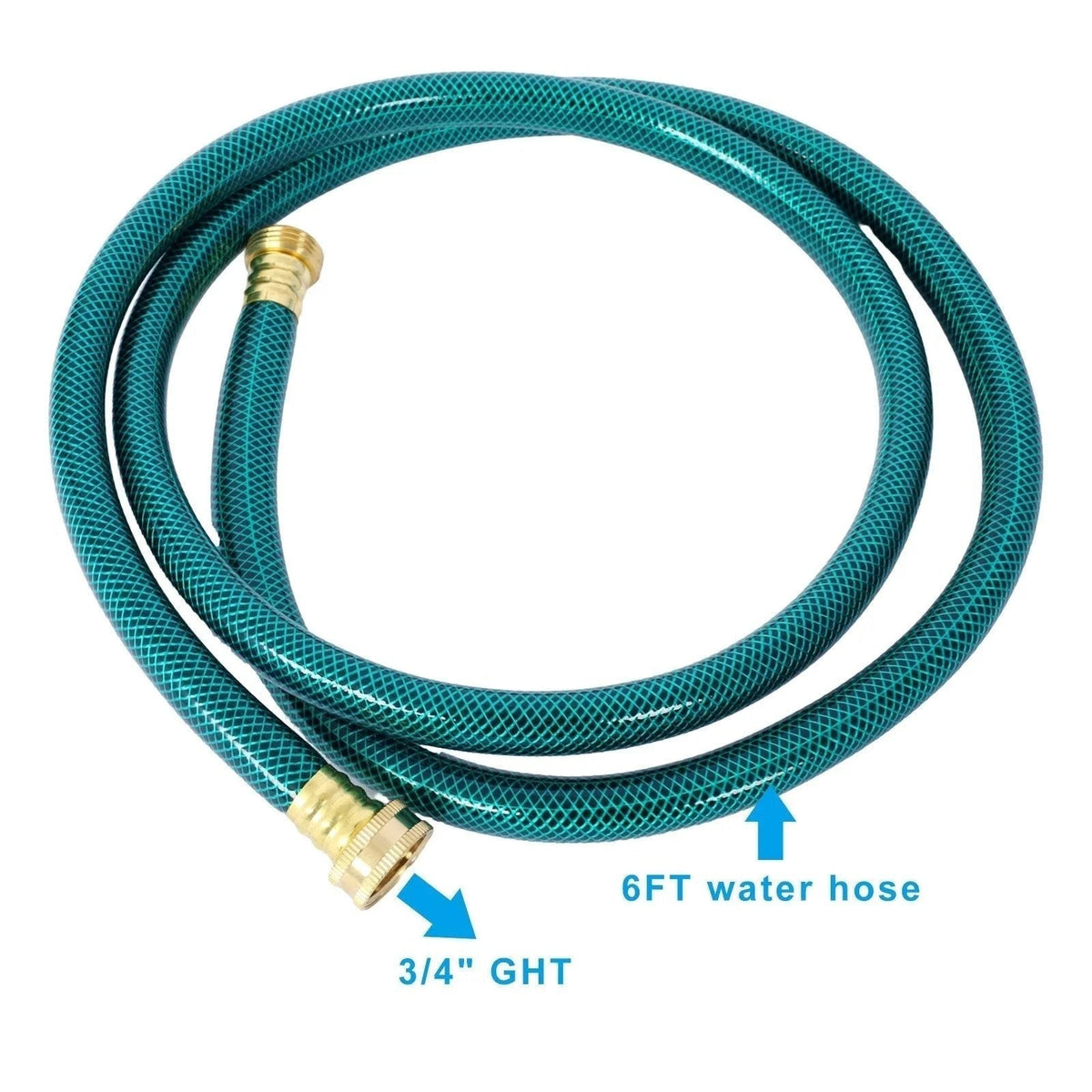 Casavibeo 330 GPH utility pump with 6-foot hose kit for garden, pool, hot tub, or rain barrel drainage and water transfer.