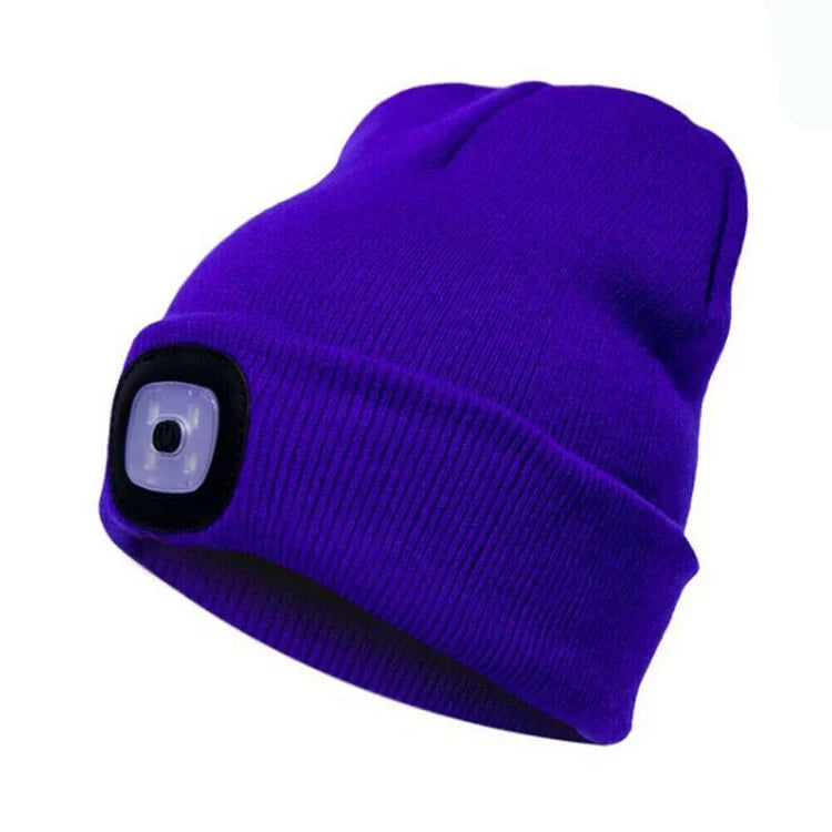 Belro LED Beanie Light with built-in flashlight, wearable electronic headgear for hands-free illumination in low-light conditions