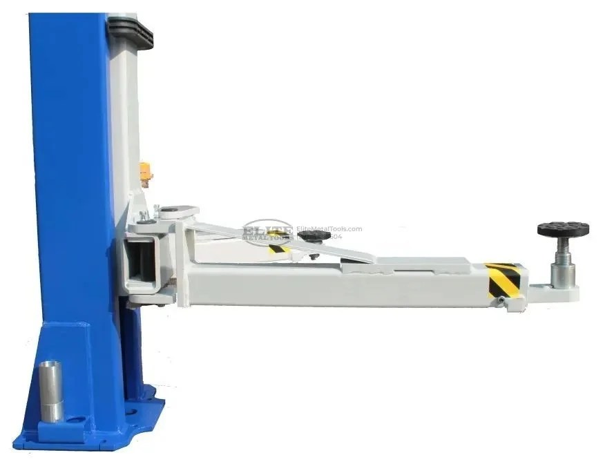 Casavibeo Tuxedo 11,000 lbs two post clear floor direct drive bi-symmetric lift, showing the sturdy structure and lifting arms.
