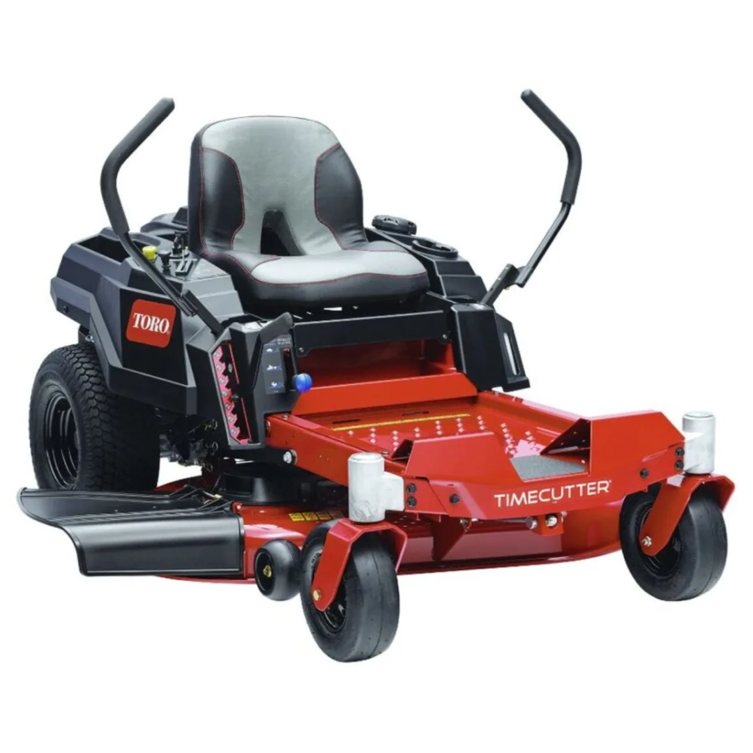 Toro TimeCutter 15.5HP Briggs zero turn mower with cutting deck, shown in a clean, well-maintained outdoor setting.