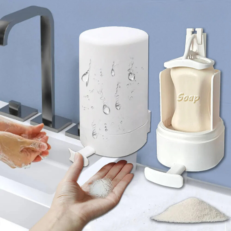 Belro wall-mounted bar soap grinder for handwashing, featuring a sleek design and easy-to-use soap dispensing mechanism.
