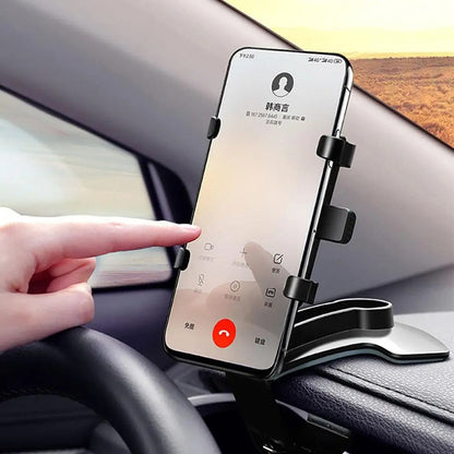 Belro car dashboard phone holder mounted on vehicle dashboard, compatible with various smartphones, easy to access and adjust.