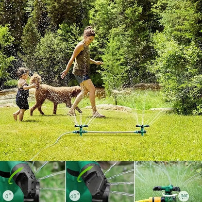 Belro garden sprinkler system set with five adjustable sprinklers for outdoor lawn and garden watering.