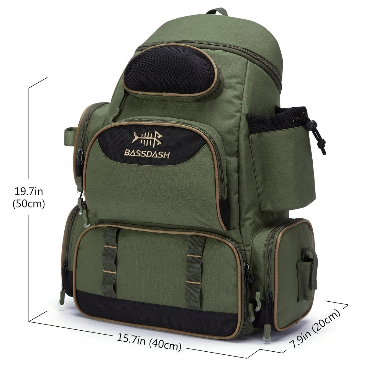 Belro waterproof fishing tackle backpack with multiple compartments, durable material, and adjustable straps for outdoor fishing trips.