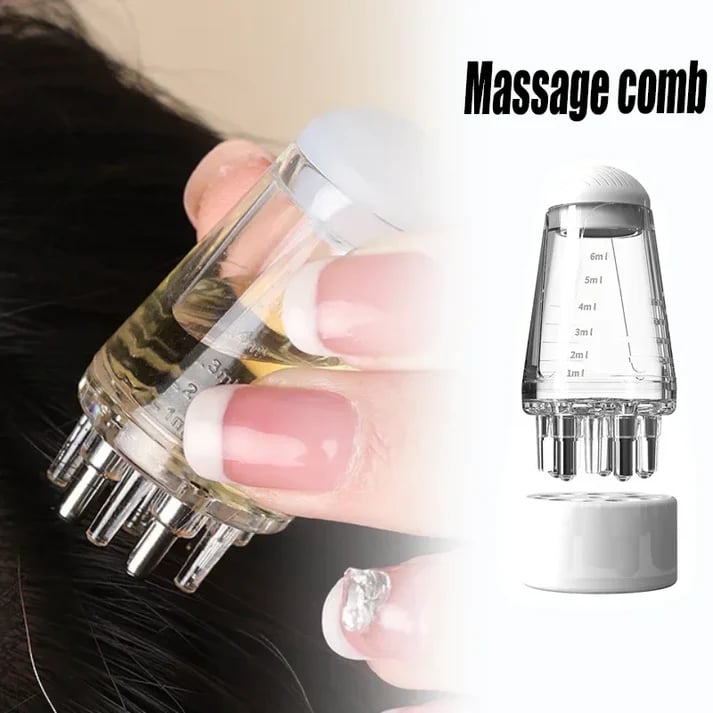 Belro hair oil applicator in hand, designed for precise hair oil application, part of beauty and nail care tools.