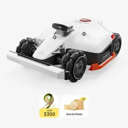MAMMOTION LUBA 2 AWD 10000X robot lawn mower by Casavibeo with multi-zone and no-go-zone management on a lush green lawn.