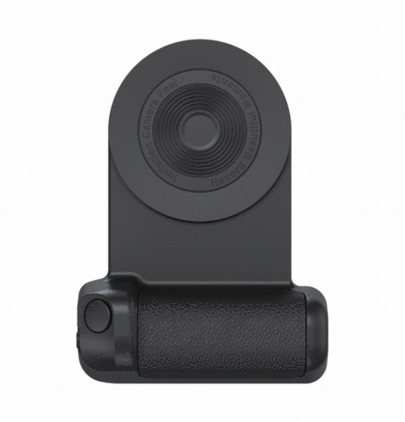 Mivoza smartphone grip with Bluetooth remote shutter, adjustable 180° mount, designed for stable photography accessories.