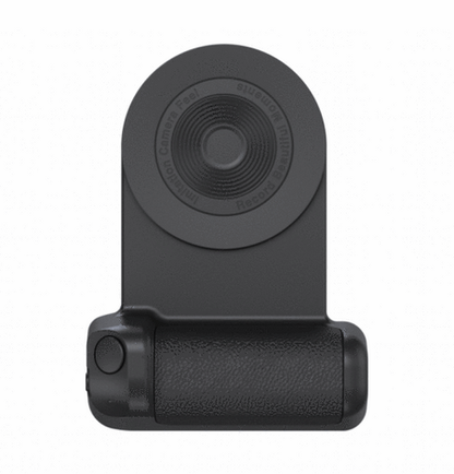 Mivoza smartphone grip with Bluetooth remote shutter, adjustable 180° mount, designed for stable photography accessories.