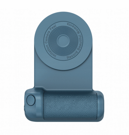 Mivoza smartphone grip with Bluetooth remote shutter, adjustable 180° mount, designed for steady photos and easy phone handling.